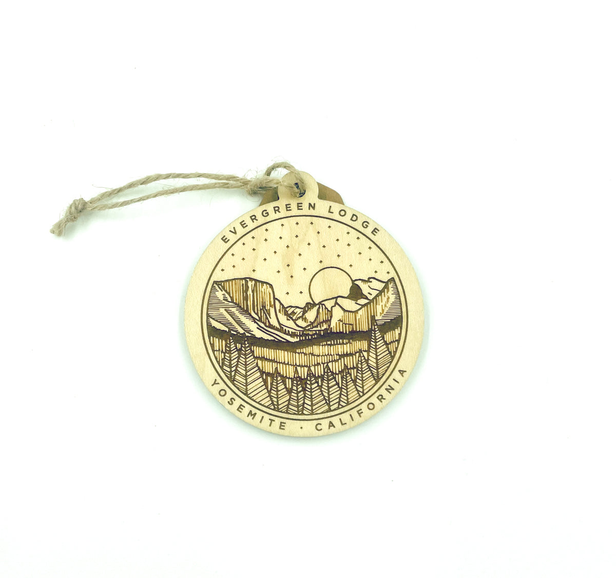 Evergreen Lodge Wooden Ornament